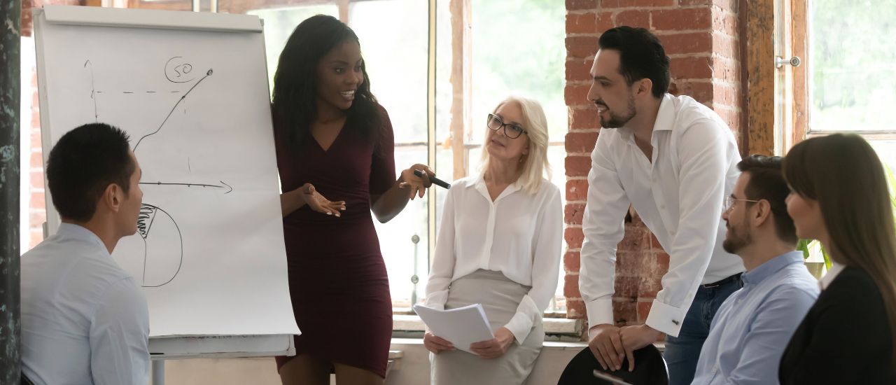 Photo of a woman doing Business Coaching